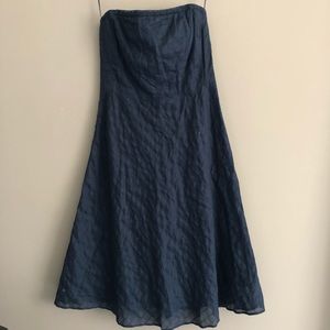 J. Crew Navy Strapless Dress